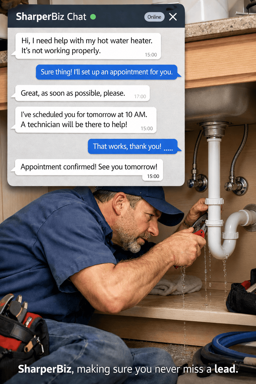 Service Business Never Miss A Lead While On The Job